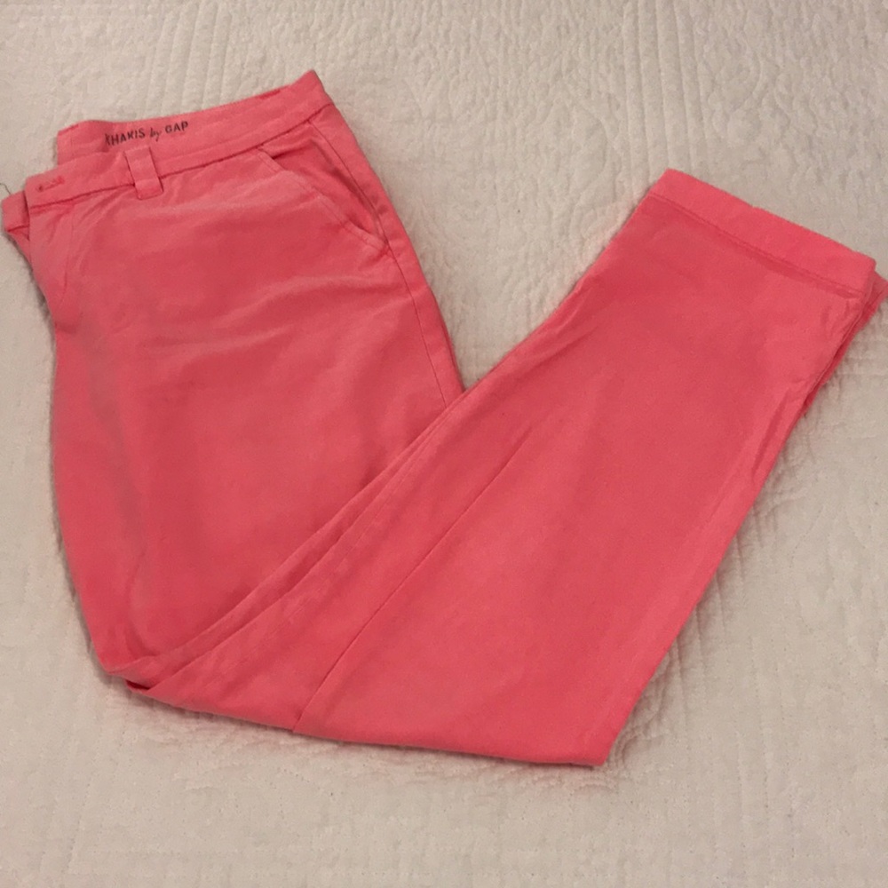 Neon Pink Khakis by Gap